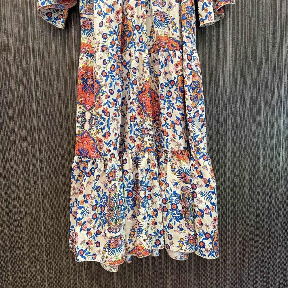 BOEMO Anthropologie Maxi Dress Bohemian Cottagecore Floral Paisley Size Large - Picture 11 of 12